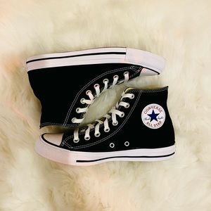 black high top converse, never worn